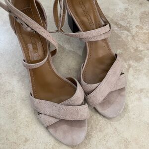 Coach ankle strap heels